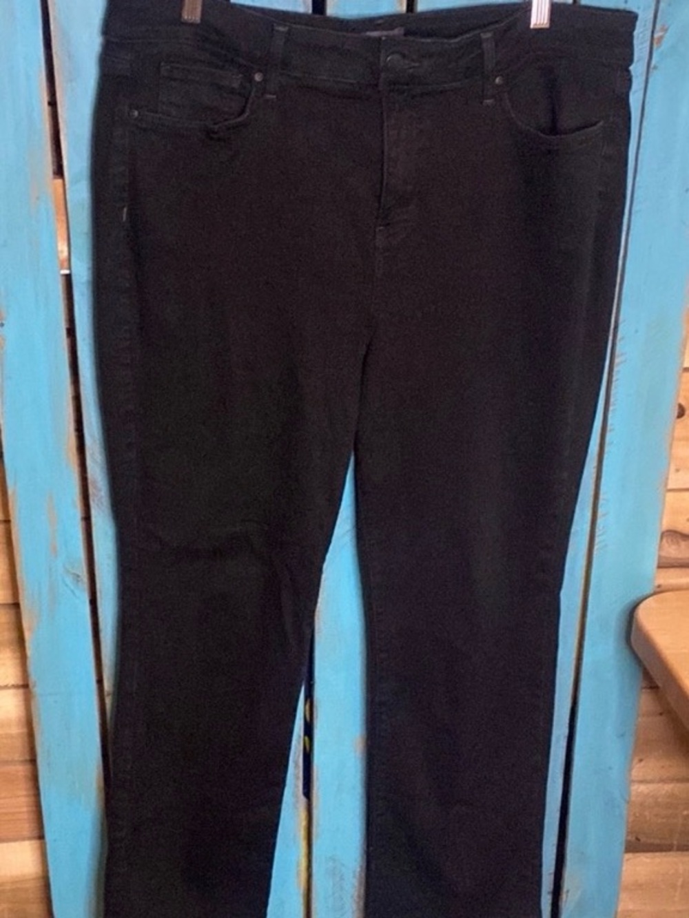 NYDJ Marilyn Straight Lift Tuck Black Jeans size 16 inseam 29” high rise